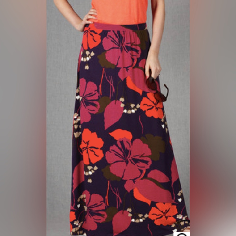 Boden Women’s Floral Jersey Knit Maxi Skirt Size 12 L